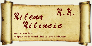 Milena Milinčić vizit kartica
